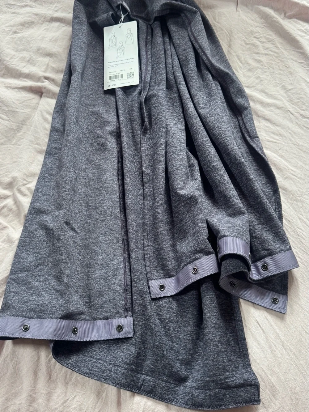 NWT Lululemon Vinyasa Scarf Rulu Heathered Gray Convertible Wrap OS